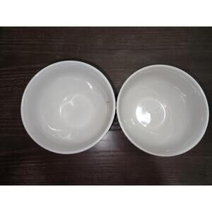 Dover of York White Ceramic Bowls - Set of 2